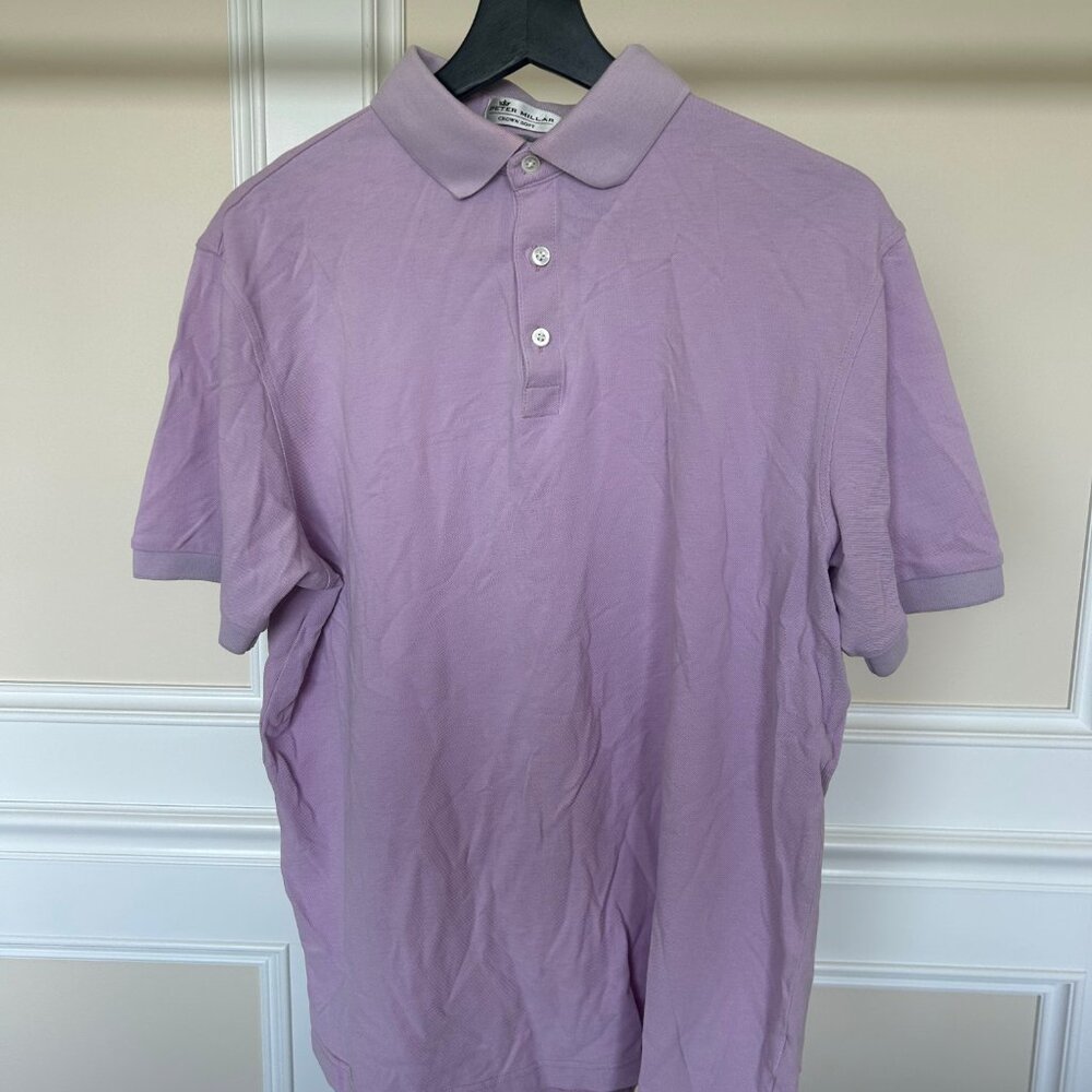 Peter Millar Crown Soft Men's Lavendar Short Sleeve Polo Shirt Medium